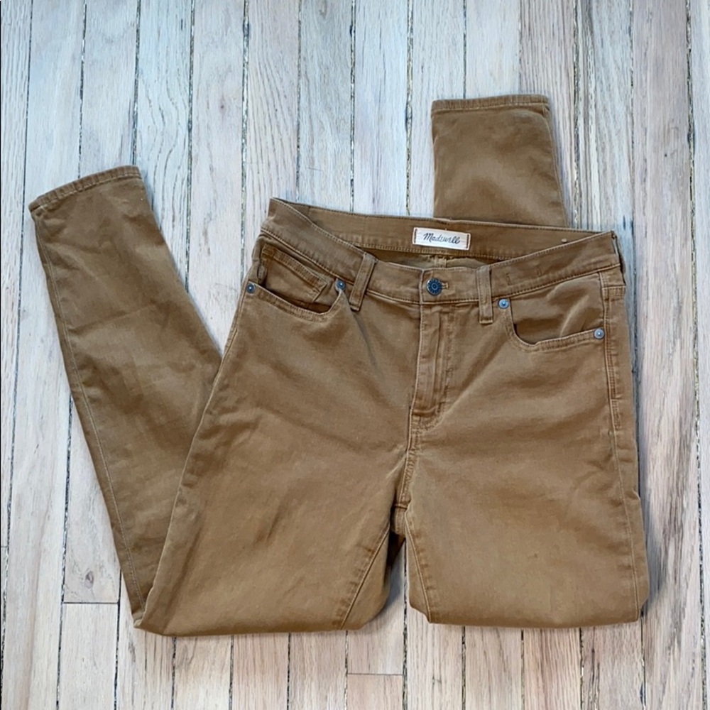 Madewell high rise camel jeans